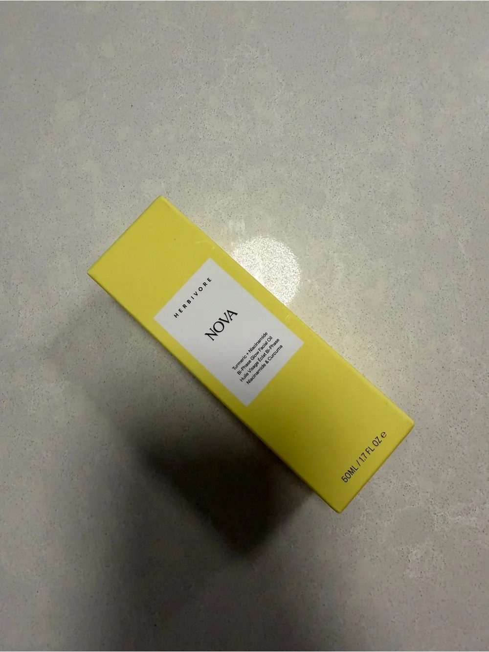 Herbivore NOVA Tumeric + Niacinamide Facial Oil - Bright Yellow Box